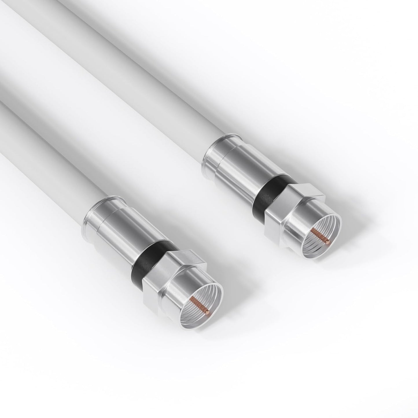 CIMPLE CO 12FT RG6 Coaxial Cable - Dual Shielded Indoor/Outdoor Coax Cable for TVs, Antennas, Internet & Audio/Video - White