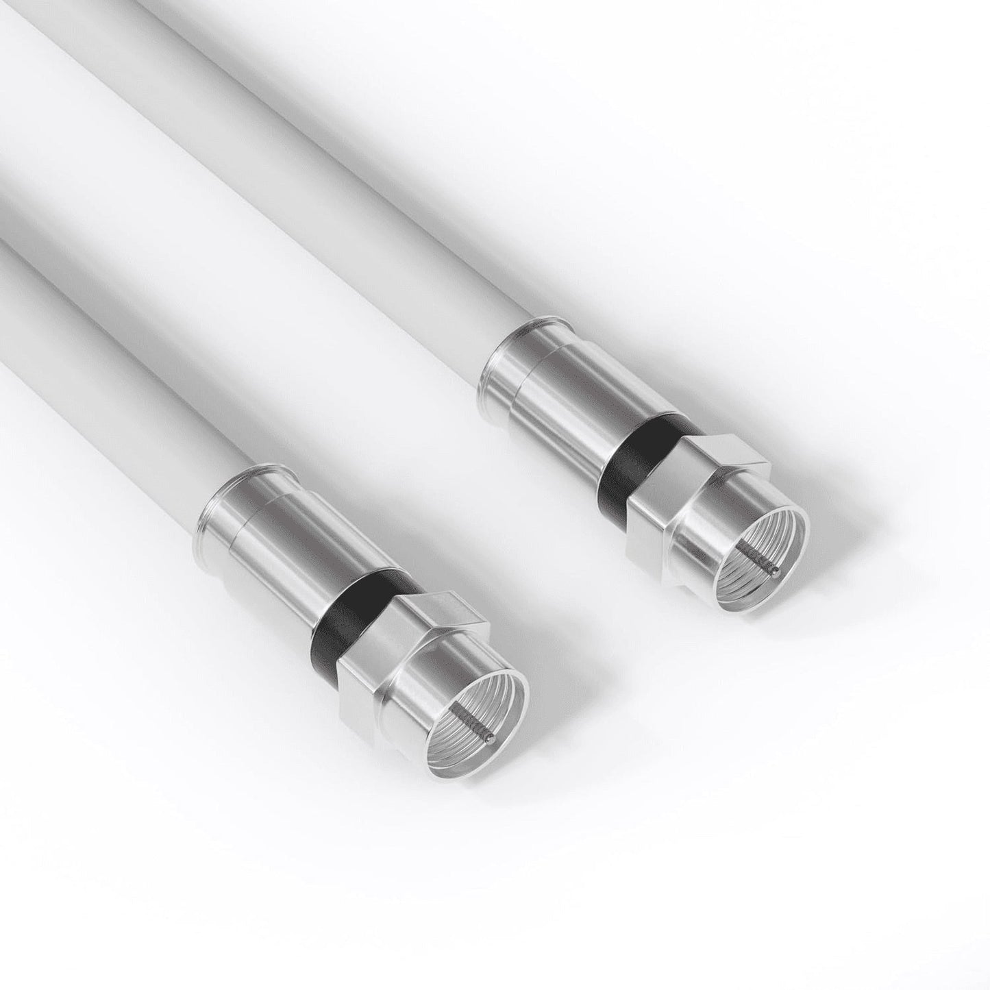 CIMPLE CO 12FT RG6 Coaxial Cable - Dual Shielded Indoor/Outdoor Coax Cable for TVs, Antennas, Internet & Audio/Video - White