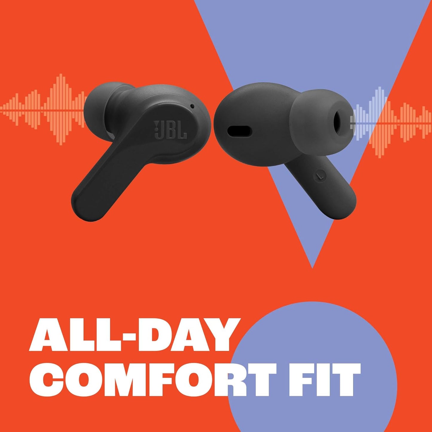 Vibe Beam - True Wireless Earbuds - Black | Deep Bass Sound, Comfortable Fit, up to 32 8H 24H Total Hours of Battery Life with Speed Charging