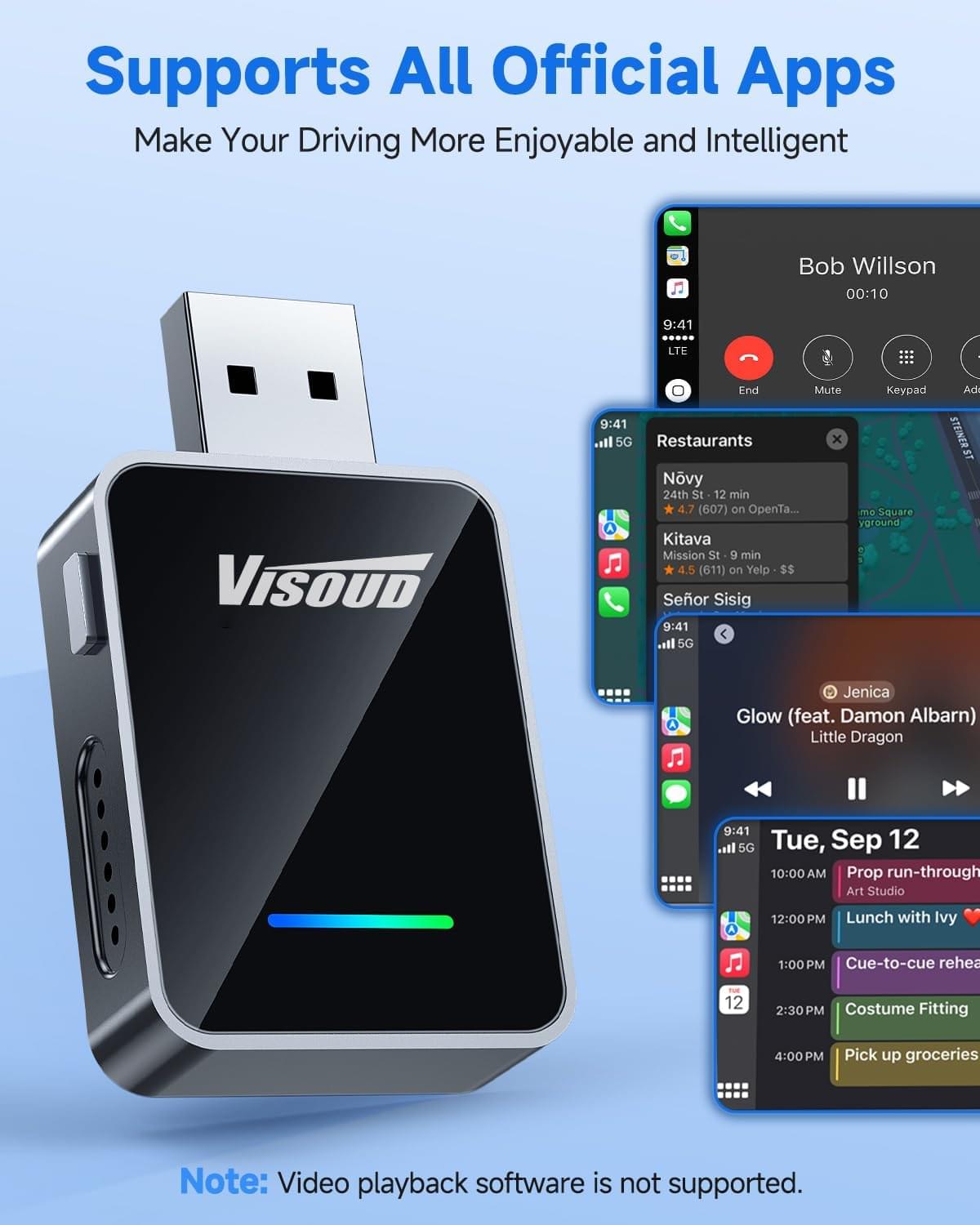 2026 Upgraded Wireless Carplay and Android Auto Adapter