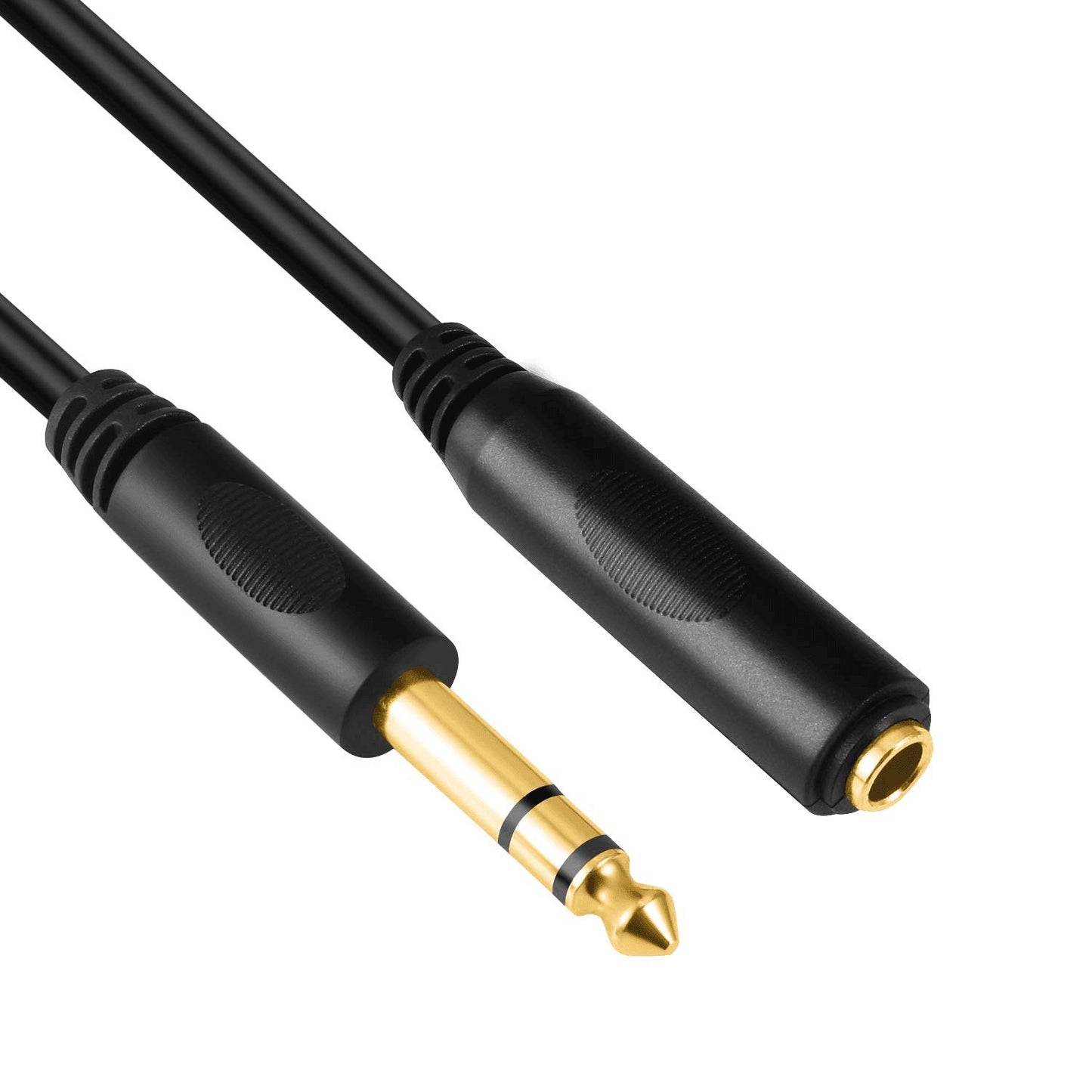 10ft Gold Plated 1/4" TRS Male to Female Headphone Guitar Extension Cable - Premium Stereo Audio Cord