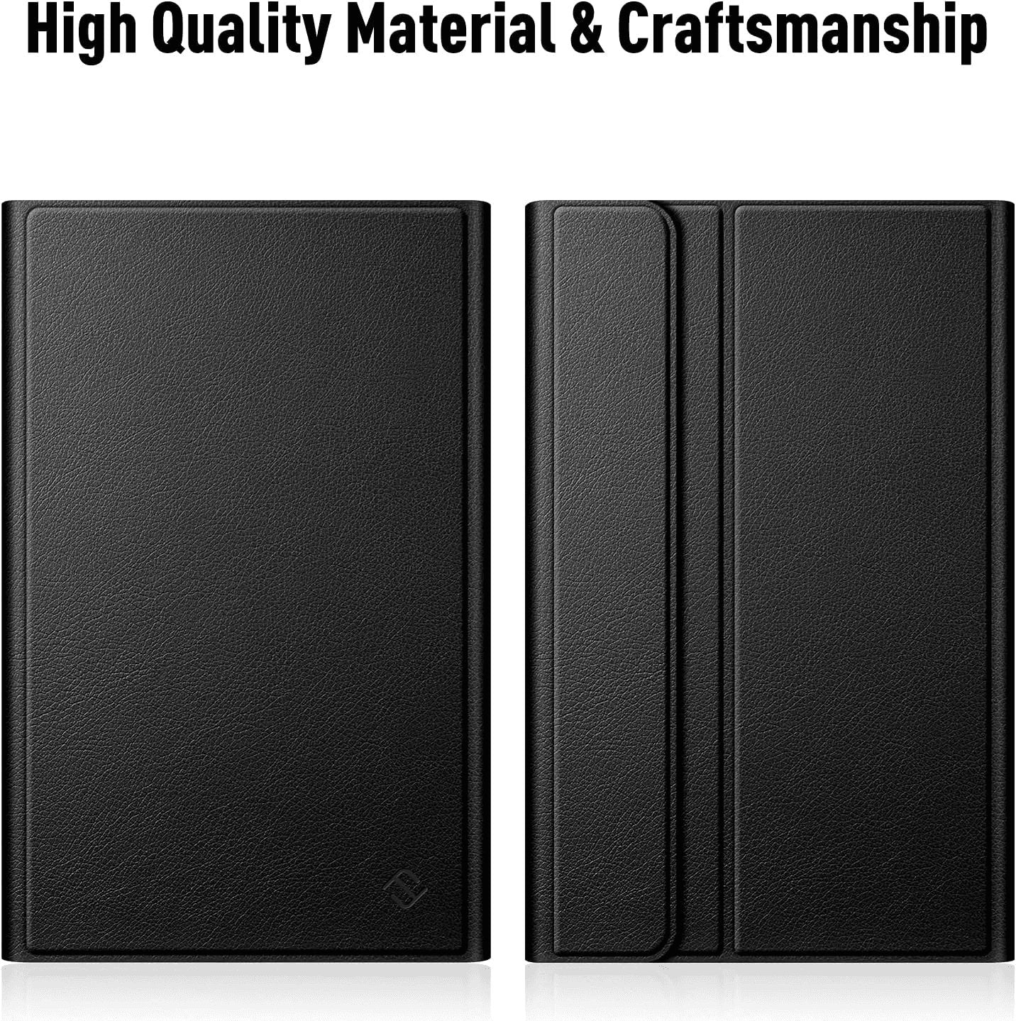 Keyboard Case for Samsung Galaxy Tab A7 Lite 8.7 Inch 2021 Model (SM-T220/T225/T227), Slim Lightweight Stand Cover with Magnetically Detachable Wireless Bluetooth Keyboard, Black
