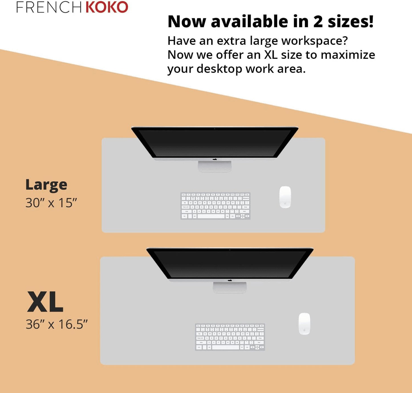 Large Floral Mouse Pad - 15" X 30" Non-Slip Waterproof Desk Mat for Aesthetic Workstations
