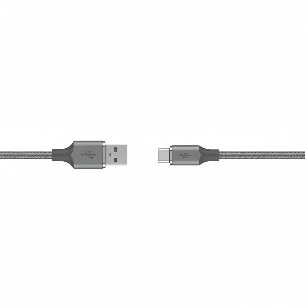 6.6FT USB-B to USB-C Printer Cable Space Grey