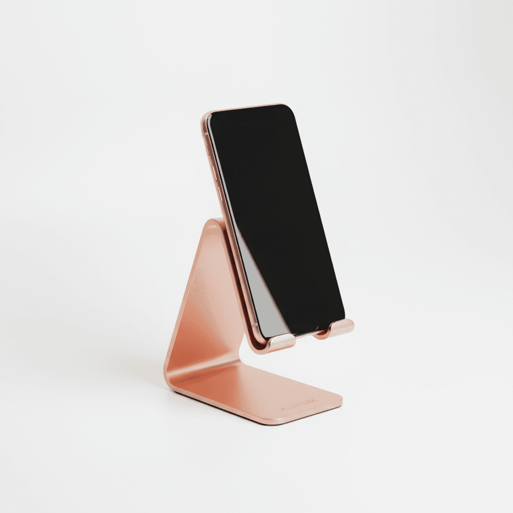Chic Rose Gold Cell Phone Stand for Desk