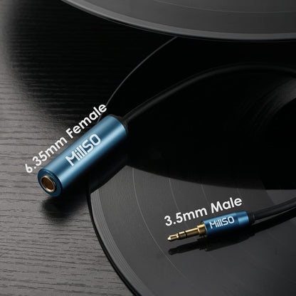 1/4 to 3.5mm Headphone Adapter - 12 Inch Stereo Audio Converter for Amplifiers, Guitars, Pianos & More - Perfect for Phones, Laptops & Headphones