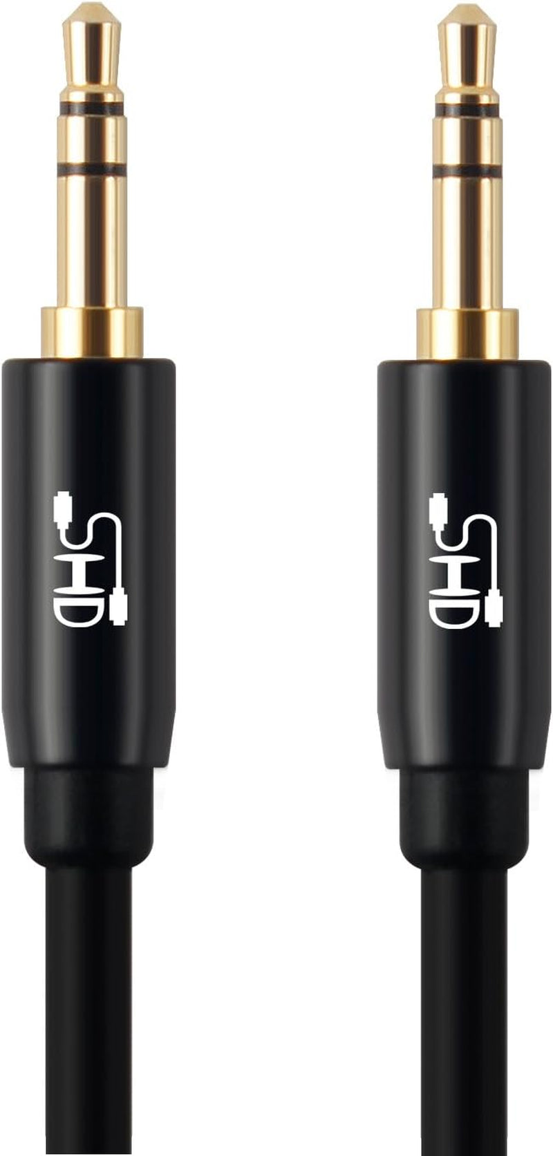 Premium 15FT  Aux Cable - Dual Shielded 3.5mm Audio Stereo Cord with Gold Plated Connectors for Superior Sound Quality in Your Car