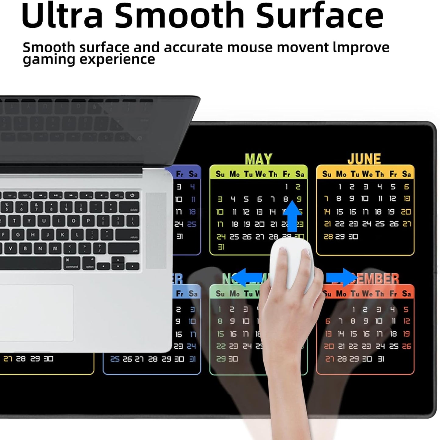 Transform Your Workspace with the XXL Large Gaming Mouse Pad - Ultimate Comfort and Control for Gaming and Office Use (35.4" x 15.7")