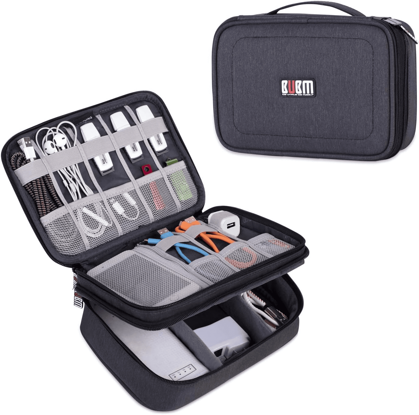 Double Layer Electronic Organizer - Travel Gadget Carry Bag