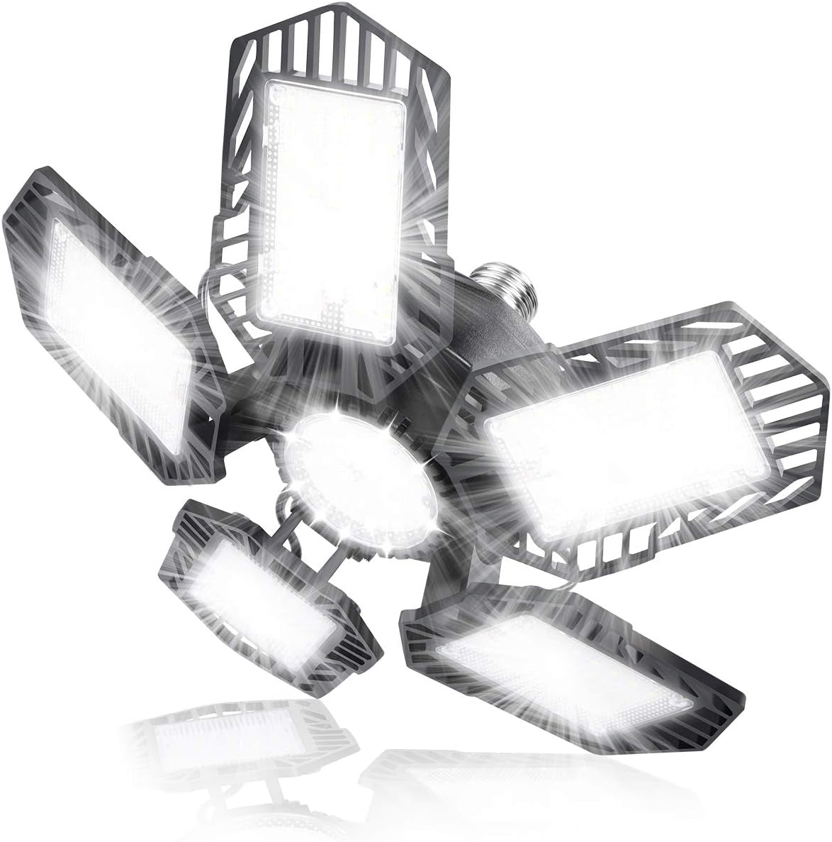 Led Ceiling Lights - Super Bright 6500K 150W, Adjustable Panels, Compatible with E26/E27 Sockets, Applicable for Workshop, Barn, Warehouse, Attic - 1 Pack