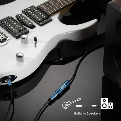 1/4 to 3.5mm Headphone Adapter - 12 Inch Stereo Audio Converter for Amplifiers, Guitars, Pianos & More - Perfect for Phones, Laptops & Headphones