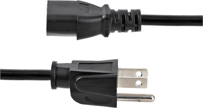 25Ft UL Listed Black Computer Power Cord - NEMA 5-15P to C13, 10A 125V, 18AWG - Ideal for Printers, PCs, and Monitors - Startech PXT10125