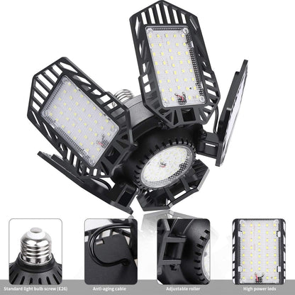 Led Ceiling Lights - Super Bright 6500K 150W, Adjustable Panels, Compatible with E26/E27 Sockets, Applicable for Workshop, Barn, Warehouse, Attic - 1 Pack