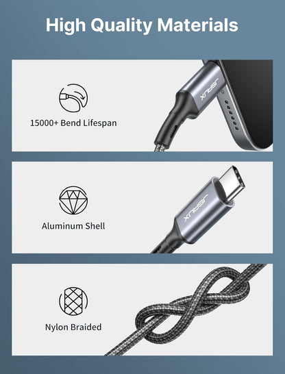 USB C to 3.5mm Audio Aux Cable - 3.3ft Stereo Headphone Cord Compatible with iPhone 17/16/15 Pro Max, Galaxy S24/S23/S22 Ultra, iPad Pro, Pixel 9/8
