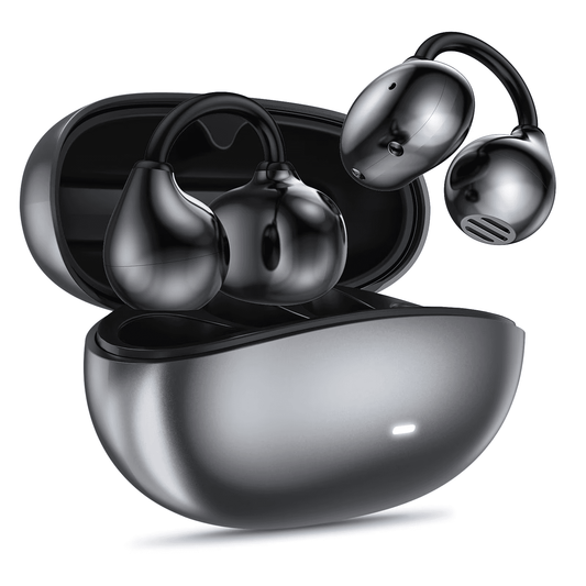 Wireless Clip-On Open Ear Earbuds - Bluetooth 6.0, 50H Playtime, Waterproof