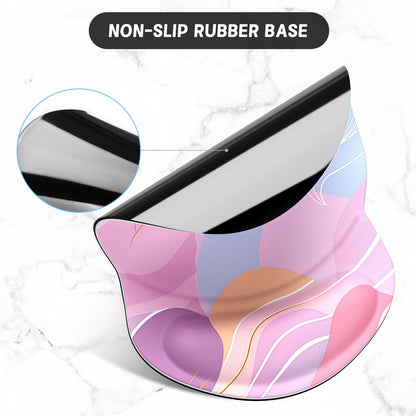 Ergonomic Mouse Pad with Gel Wrist Support - Comfortable Non-Slip Design for Pain Relief, Art Style Pattern, 8.7 x 7.2 Inches