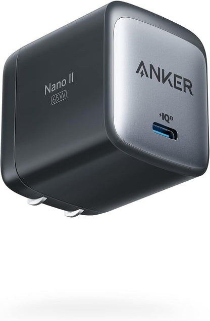 Anker Nano USB C Charger,65W Gan II PPS Fast Compact Foldable Charger for Macbook Pro, Galaxy, Dell, Iphone 17/16, Ipad Pro, and More | Fast Compact Foldable Charger for Macbook Pro Ipad Pro, and More