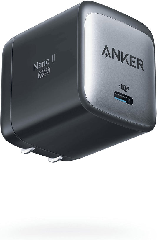Anker Nano USB C Charger,65W Gan II PPS Fast Compact Foldable Charger for Macbook Pro, Galaxy, Dell, Iphone 17/16, Ipad Pro, and More | Fast Compact Foldable Charger for Macbook Pro Ipad Pro, and More