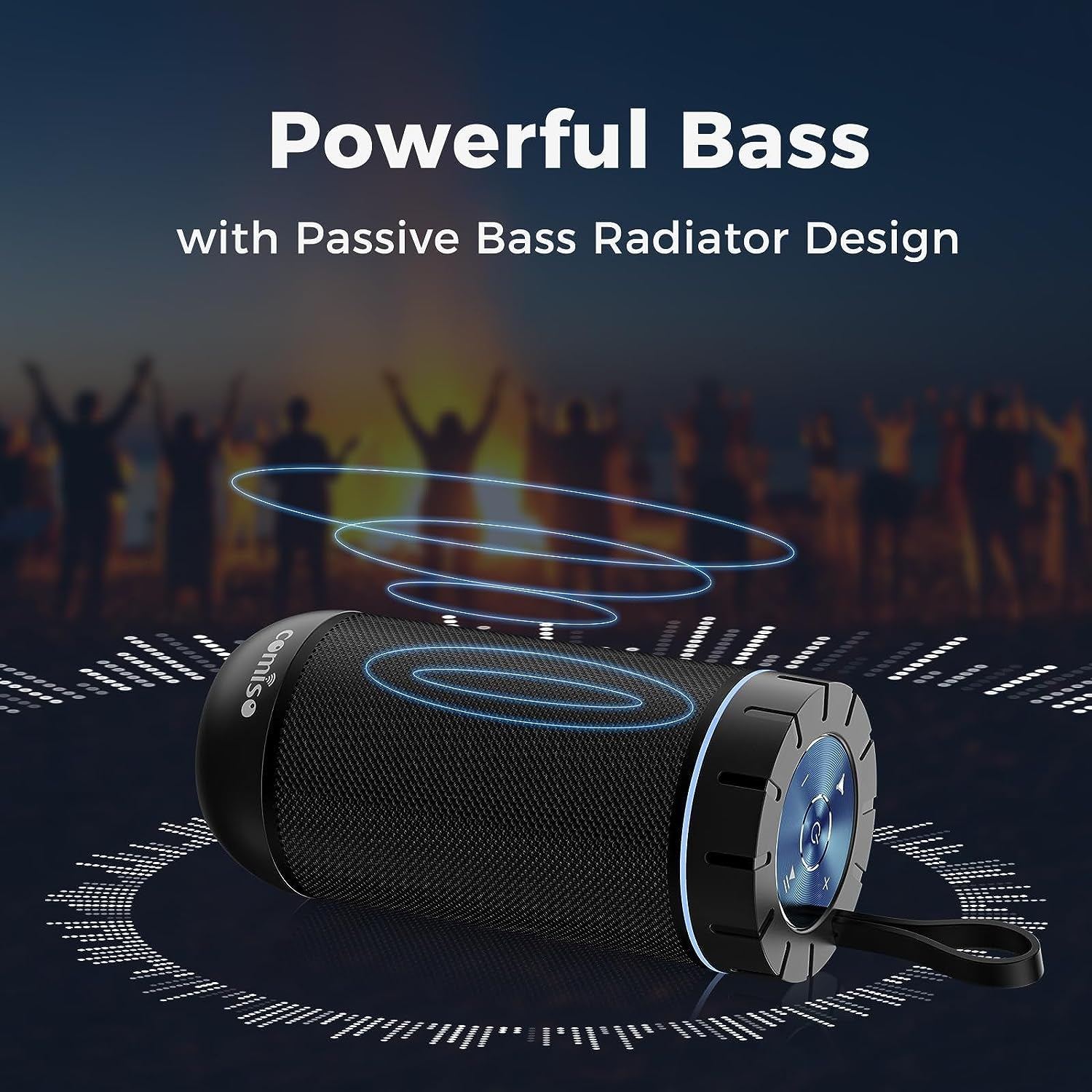 Waterproof Bluetooth Speaker - 360° HD Stereo Sound, Powerful Bass, TWS Pairing, 24H Playtime - Perfect for Home, Outdoor, Camping & Beach - Ideal Gift for Everyone