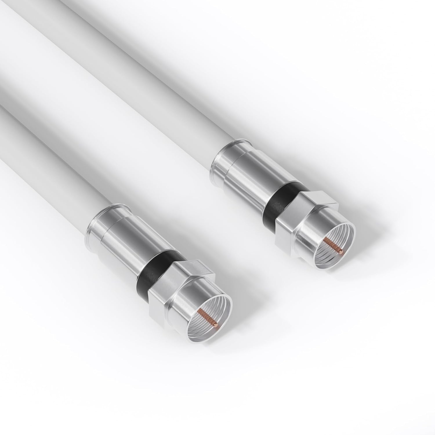 CIMPLE CO 35 FT RG6 Coaxial Cable - Dual Shielded Indoor/Outdoor for TVs, Antennas, Internet & Audio/Video - Reliable White Coax Wire