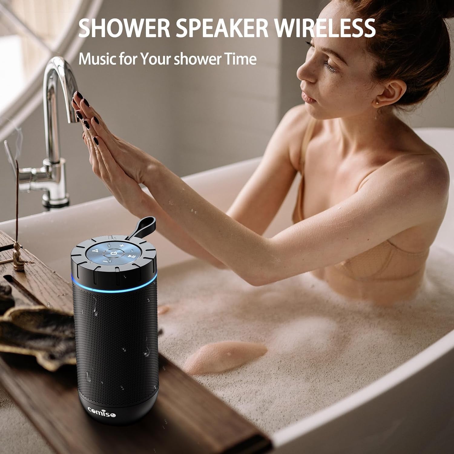 Waterproof Bluetooth Speaker - 360° HD Stereo Sound, Powerful Bass, TWS Pairing, 24H Playtime - Perfect for Home, Outdoor, Camping & Beach - Ideal Gift for Everyone