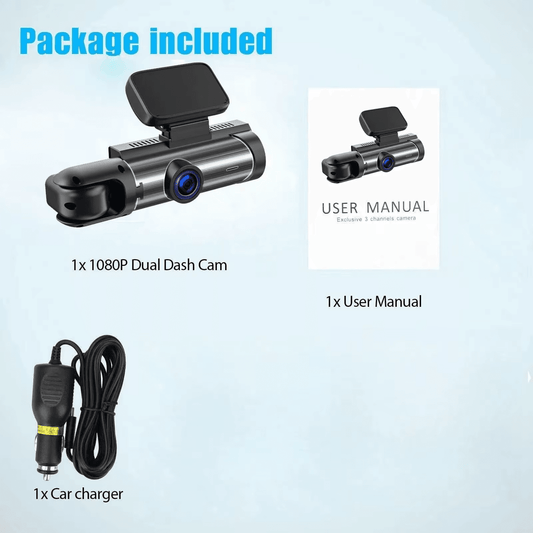 1080P Dual Dash Cam with Night Vision
