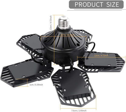 Led Ceiling Lights - Super Bright 6500K 150W, Adjustable Panels, Compatible with E26/E27 Sockets, Applicable for Workshop, Barn, Warehouse, Attic - 1 Pack