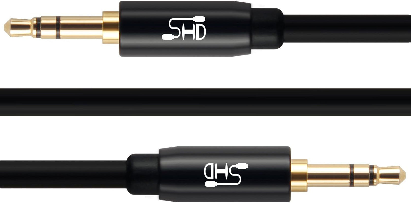 Premium 15FT  Aux Cable - Dual Shielded 3.5mm Audio Stereo Cord with Gold Plated Connectors for Superior Sound Quality in Your Car