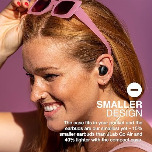 Go Air Pop+ True Wireless Earbuds, in Ear Headphones, Bluetooth Earphones, 35H Playtime Ear Buds, Bluetooth Earbuds with Microphone, USB-C Charging Case, Dual Connect, EQ3 Sound, Black