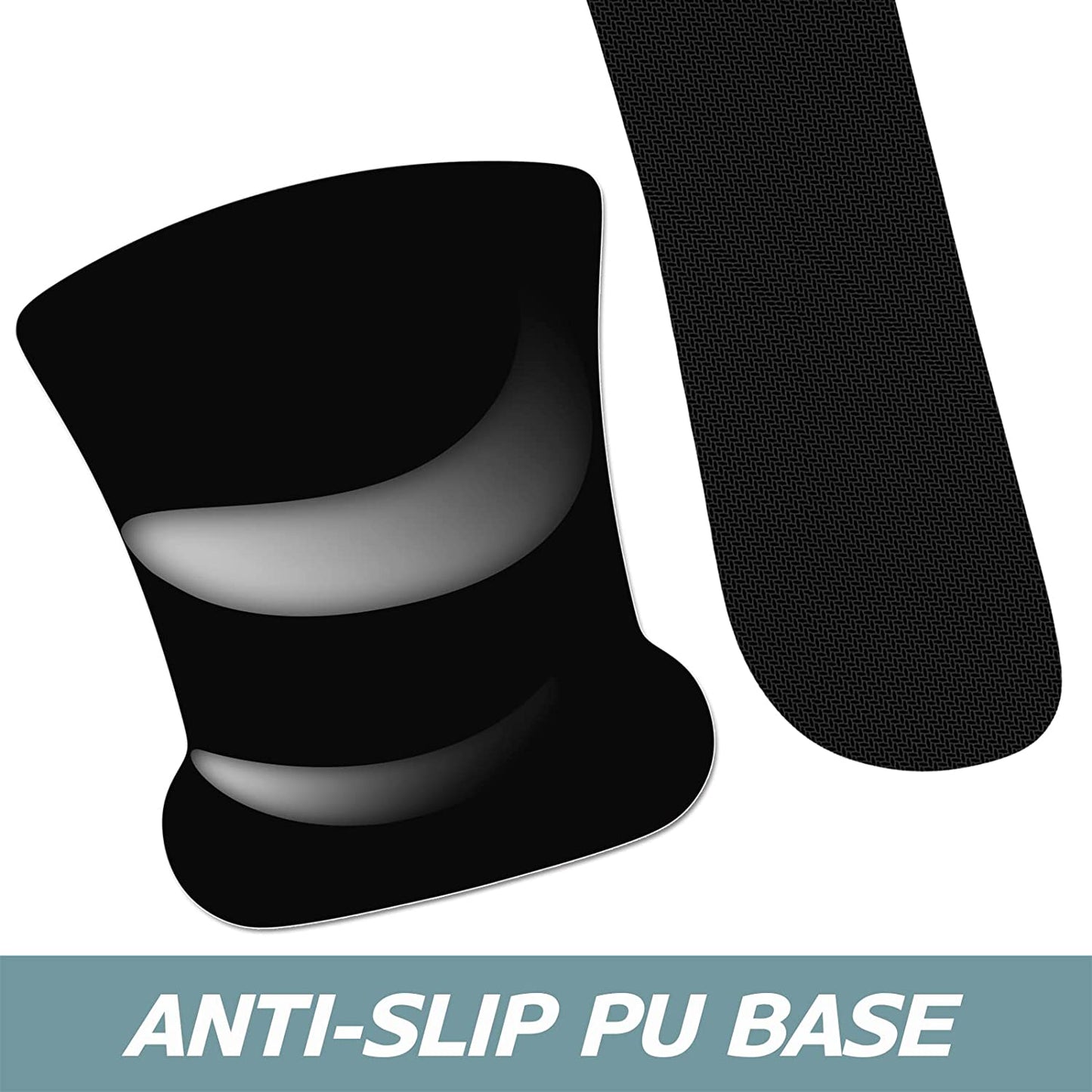 Ergonomic Memory Foam Mouse Pad with Wrist Support - Non-Slip Design for Gaming & Office Use - Abstract Art Style for Ultimate Comfort