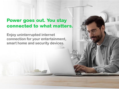 850VA Pro UPS Battery Backup - 8 Outlets, LCD Display, AVR & Surge Protection for Home Offices - 29-Minute Runtime for PCs & Workstations