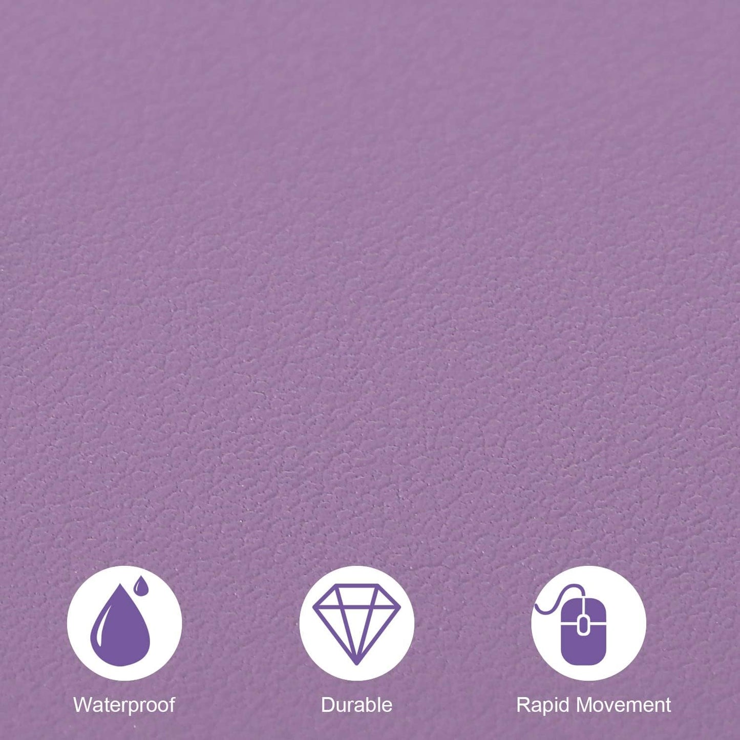 Premium PU Leather Desk Pad - Large 24” x 14” Waterproof Blotter with Suede Base, Multi-Color Non-Slip Mouse Pad (Violet)