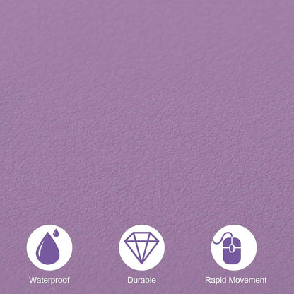 Premium PU Leather Desk Pad - Large 24” x 14” Waterproof Blotter with Suede Base, Multi-Color Non-Slip Mouse Pad (Violet)