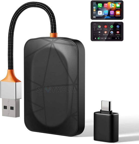 Wireless Car Play Adapter,Usb Dongle Plug & Play Dongle Converts Compatible for Carplay & Android Auto,Fast Auto Connect for Most Cars 2015-2025