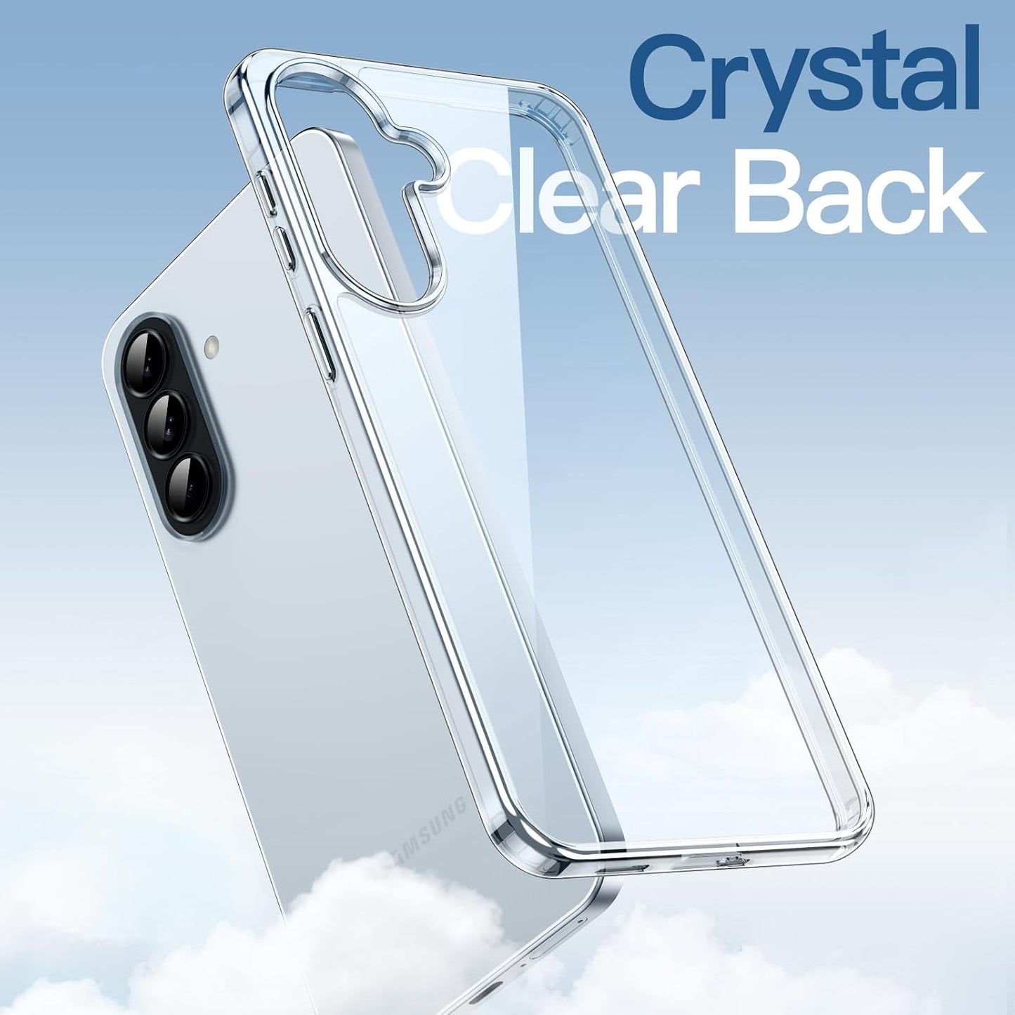 Case for Samsung Galaxy A57 5G, Non-Yellowing Shockproof Bumper Protective Phone Cover, Anti-Scratch Hard PC Back (Clear)