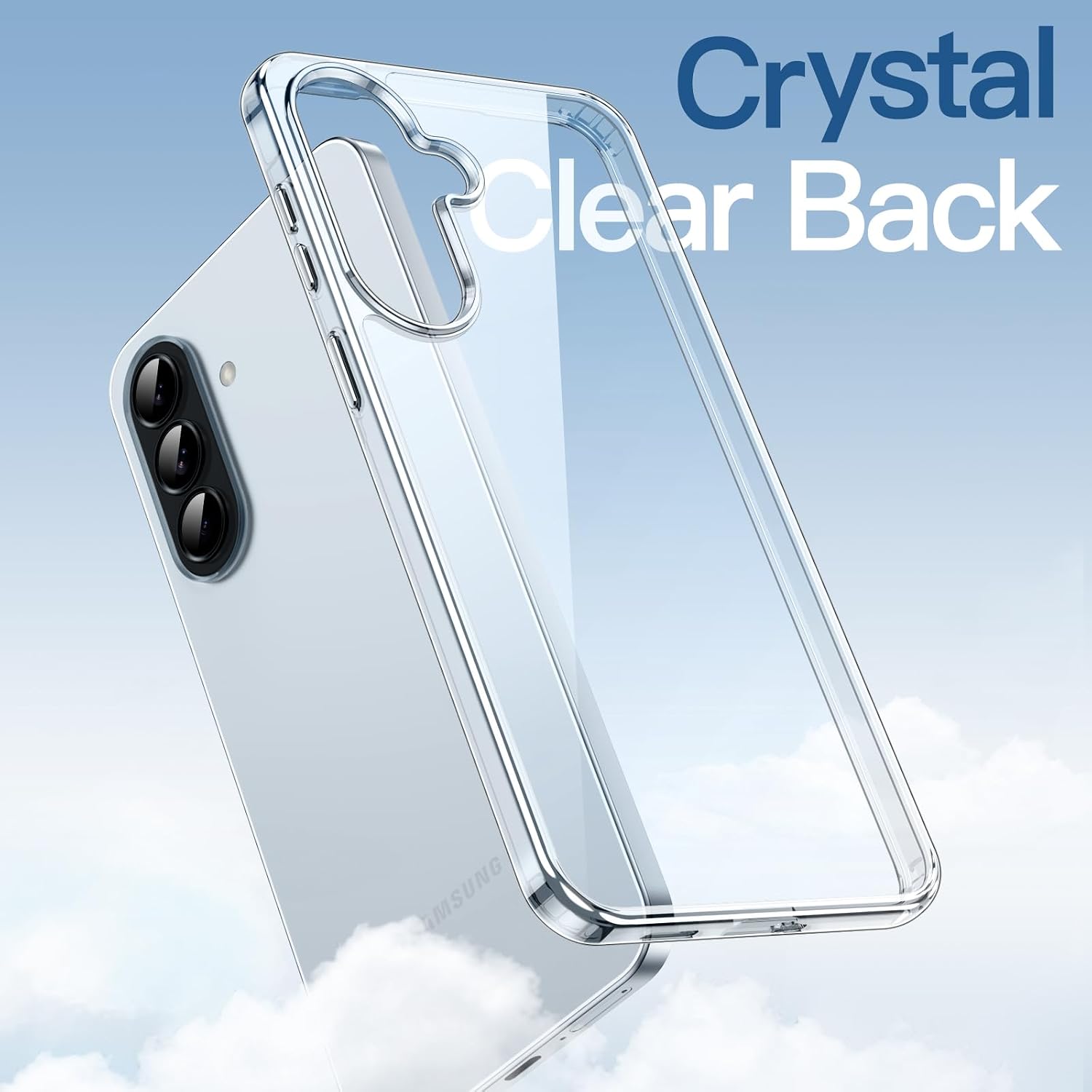 Case for Samsung Galaxy A57 5G, Non-Yellowing Shockproof Bumper Protective Phone Cover, Anti-Scratch Hard PC Back (Clear)