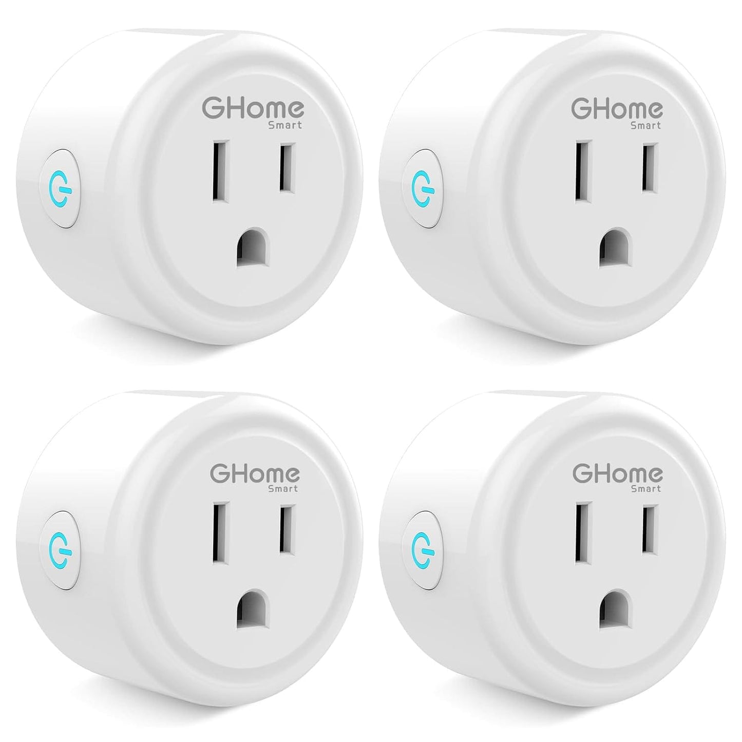 Plug Mini, Wifi Smart Outlet Plug Works with Alexa and Google Home, Timer Outlet with APP Control, 2.4Ghz Network Only, No Hub Required, ETL FCC Listed (4 Pack), White