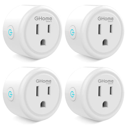 Plug Mini, Wifi Smart Outlet Plug Works with Alexa and Google Home, Timer Outlet with APP Control, 2.4Ghz Network Only, No Hub Required, ETL FCC Listed (4 Pack), White