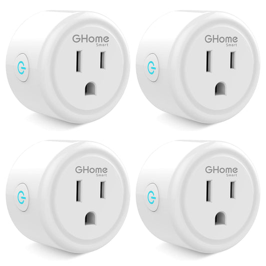 Plug Mini, Wifi Smart Outlet Plug Works with Alexa and Google Home, Timer Outlet with APP Control, 2.4Ghz Network Only, No Hub Required, ETL FCC Listed (4 Pack), White