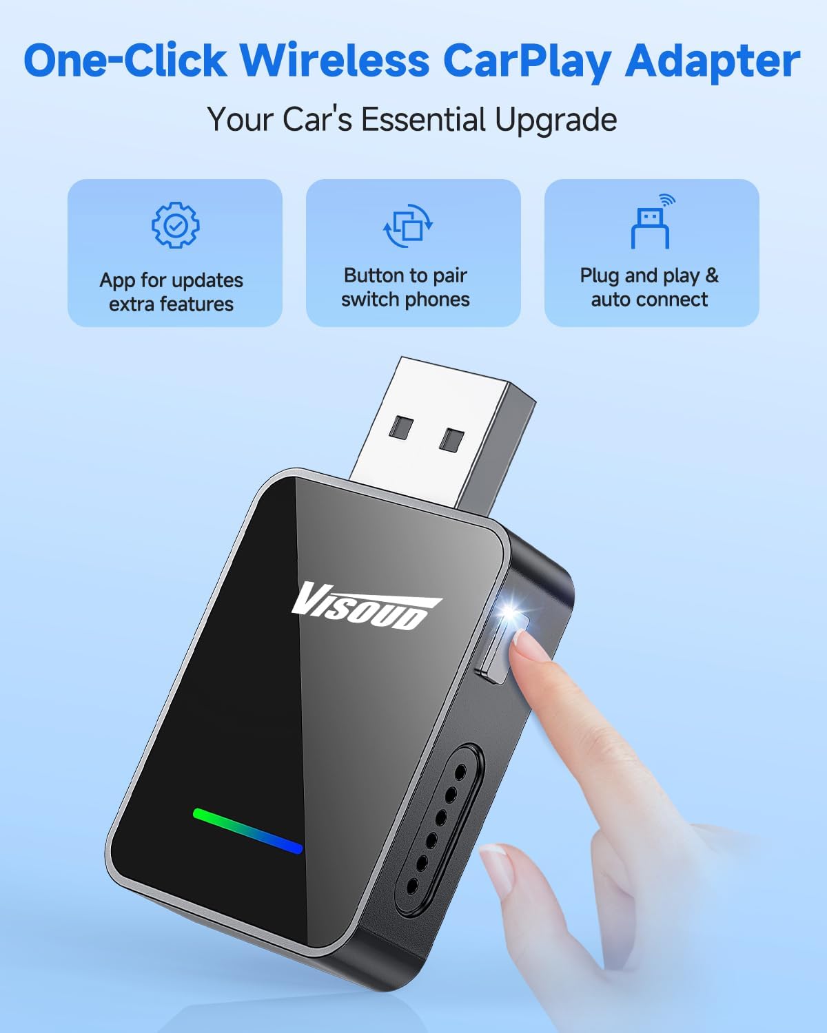 2026 Upgraded Wireless Carplay and Android Auto Adapter
