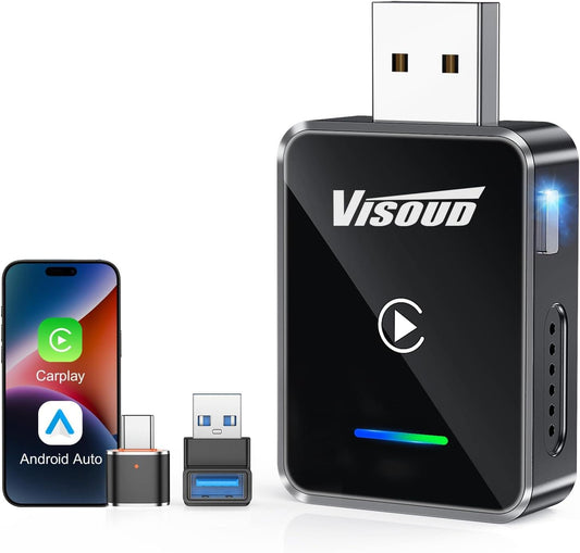 2026 Upgraded Wireless Carplay and Android Auto Adapter
