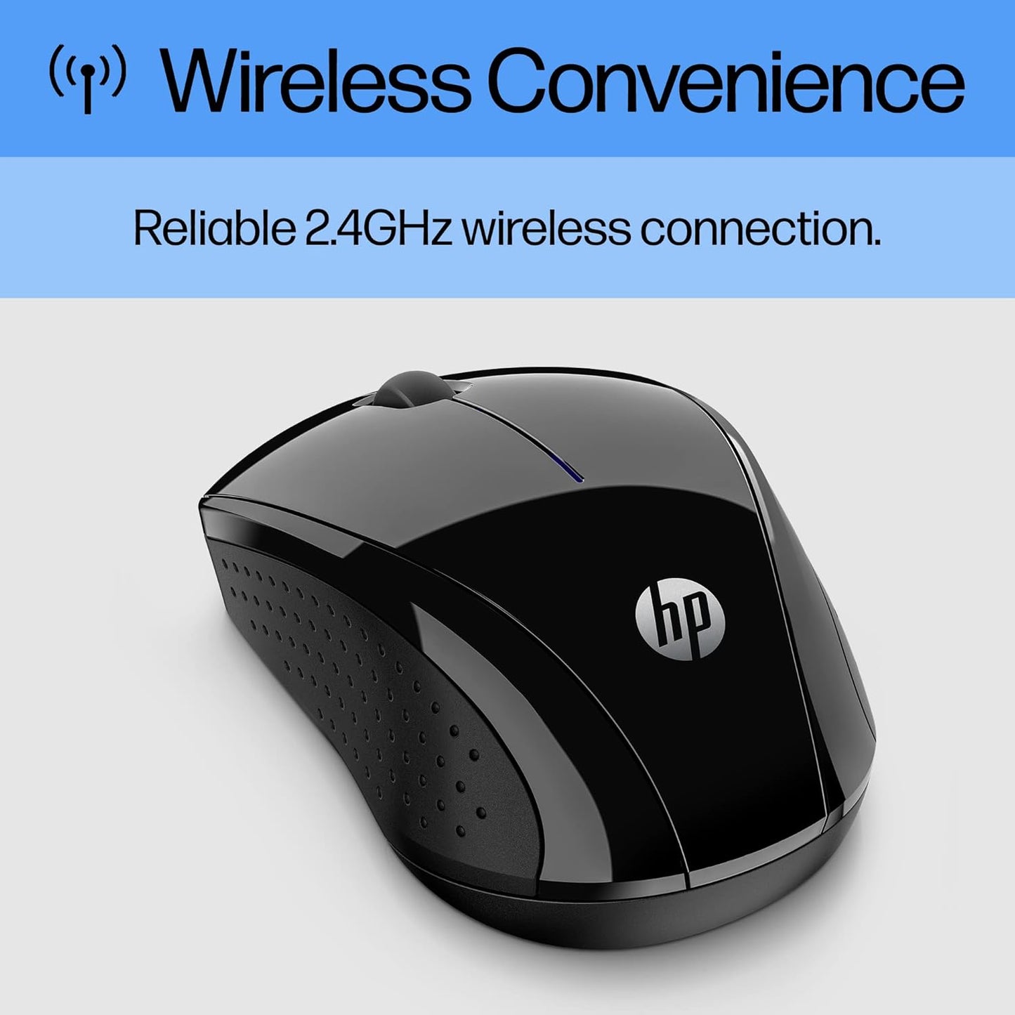 HP X3000 G3 Wireless Mouse - Black, 15-Month Battery, Side Grips for Control, Travel-Friendly, Blue LED, Powerful 1600 DPI Optical Sensor, Compatible with Wins Pc/Laptop, Mac, Chromebook (683N7AA)