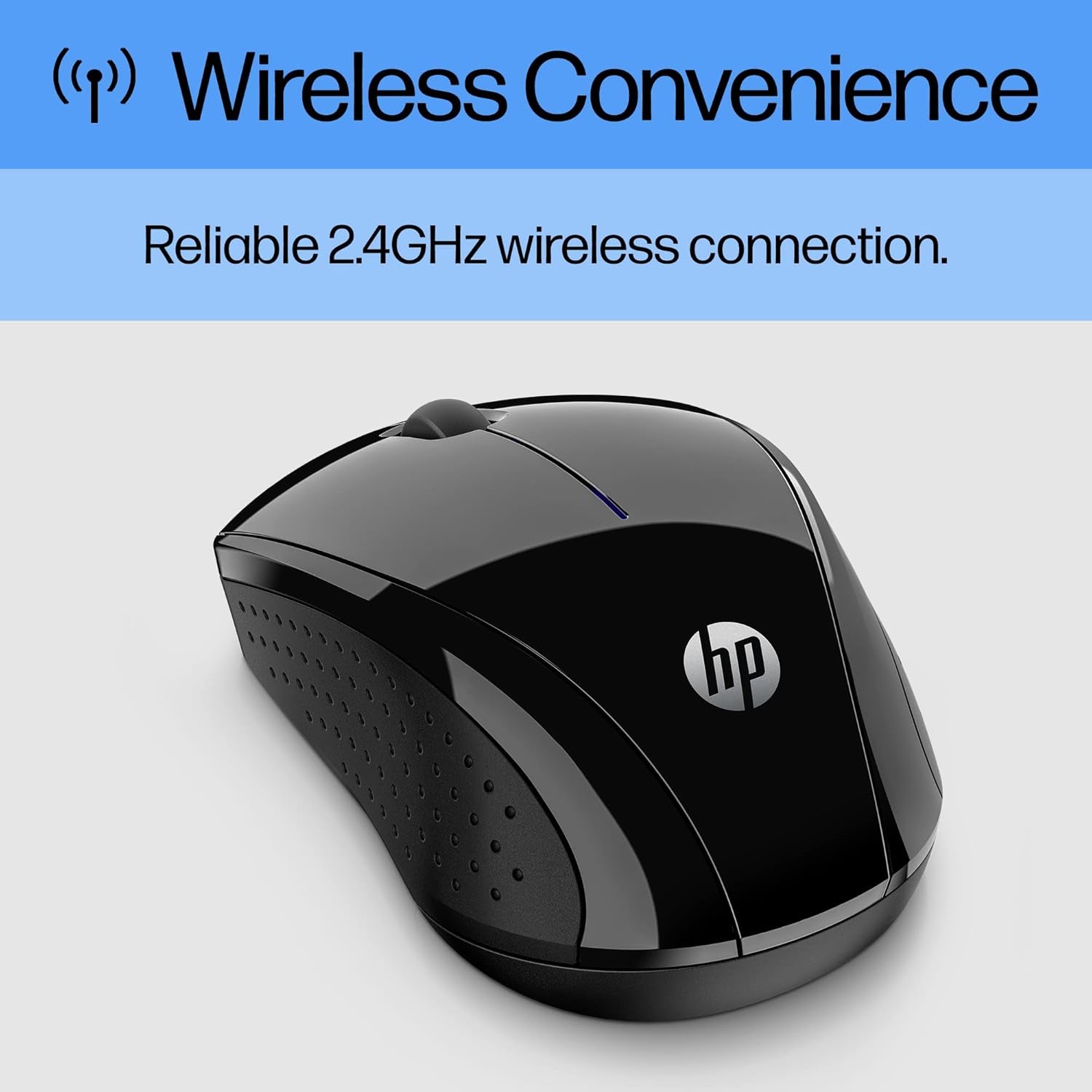 HP X3000 G3 Wireless Mouse - Black, 15-Month Battery, Side Grips for Control, Travel-Friendly, Blue LED, Powerful 1600 DPI Optical Sensor, Compatible with Wins Pc/Laptop, Mac, Chromebook (683N7AA)