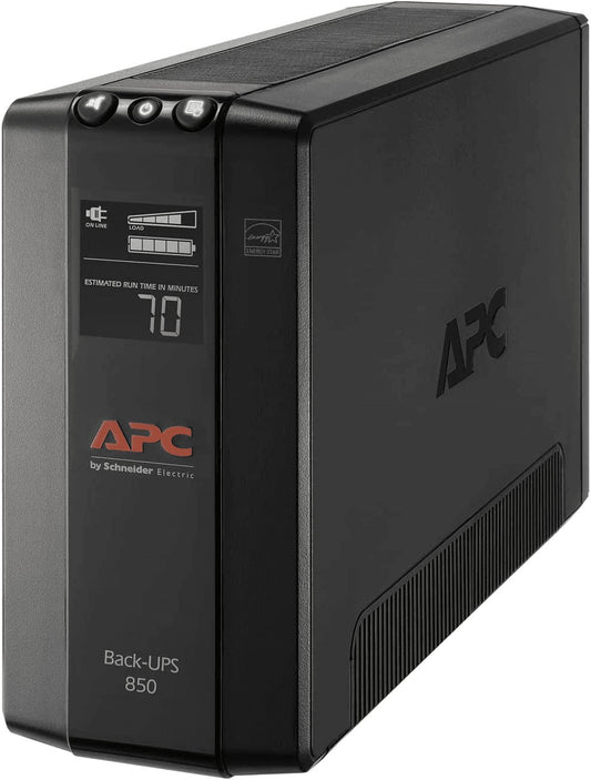 850VA Pro UPS Battery Backup - 8 Outlets, LCD Display, AVR & Surge Protection for Home Offices - 29-Minute Runtime for PCs & Workstations