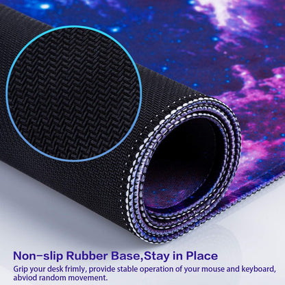 Large Extended Gaming Mouse Pad - 31.5x15.7 Inch Non-Slip Rubber Base Desk Mat for Keyboard and Mouse