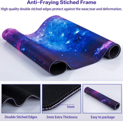 Large Extended Gaming Mouse Pad - 31.5x15.7 Inch Non-Slip Rubber Base Desk Mat for Keyboard and Mouse