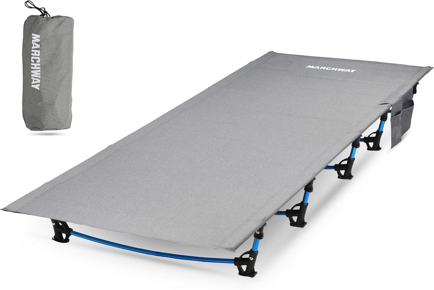 Ultralight Portable Folding Camping Cot Bed - Your Ultimate Outdoor Companion for Comfort and Adventure in Grey