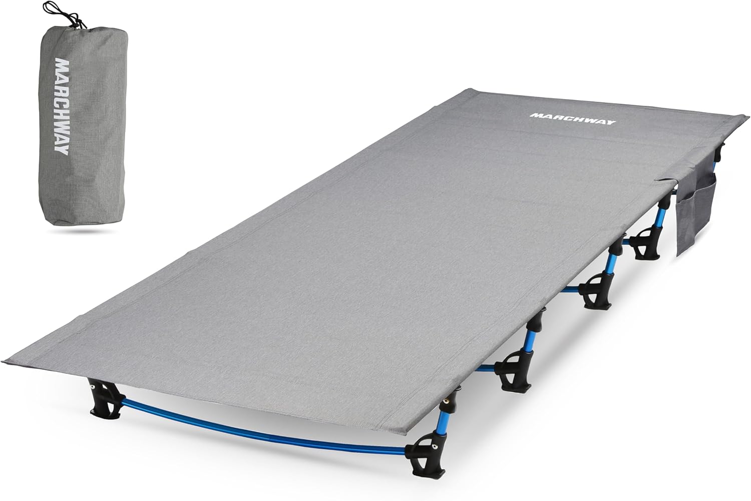 Ultralight Portable Folding Camping Cot Bed - Your Ultimate Outdoor Companion for Comfort and Adventure in Grey