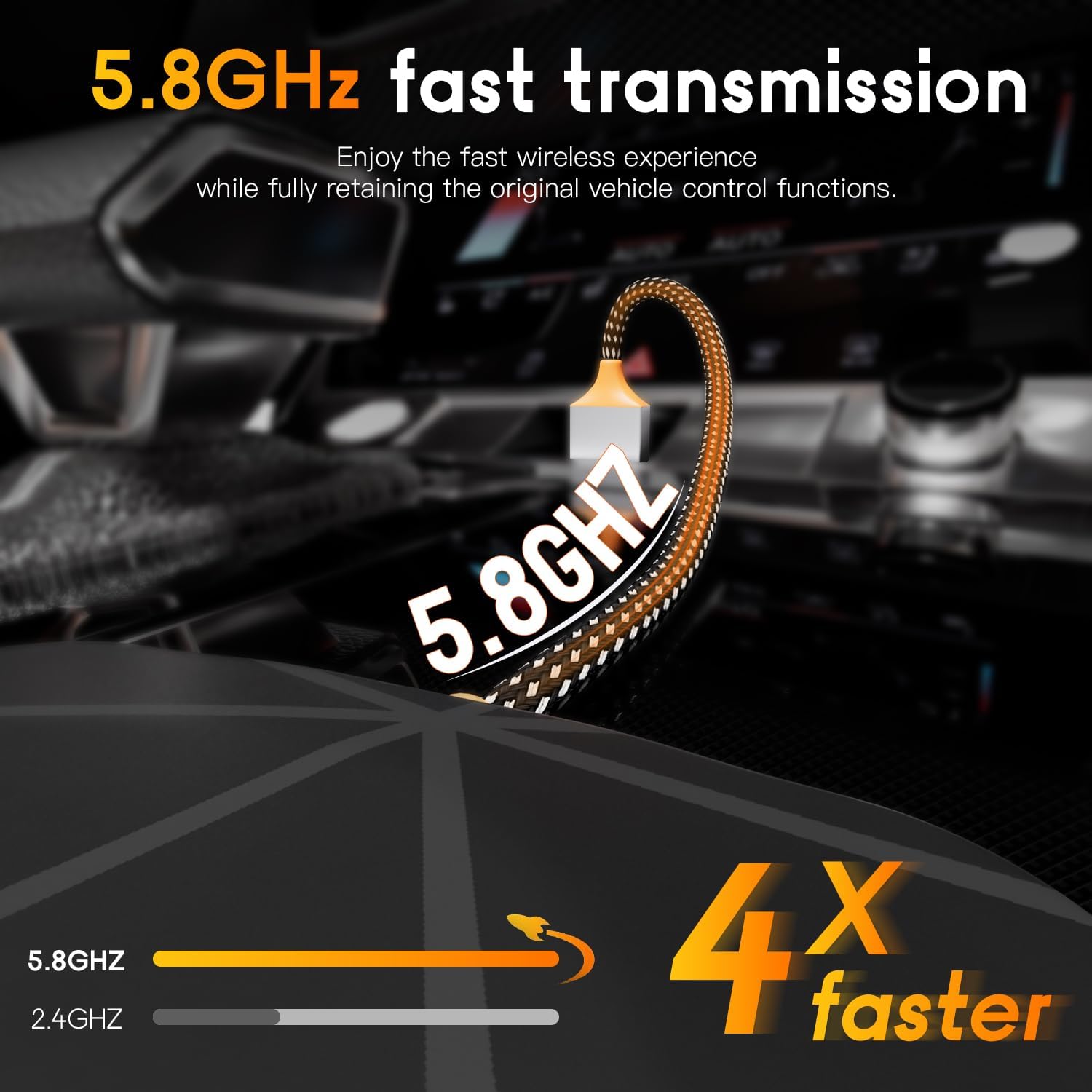 Wireless Car Play Adapter,Usb Dongle Plug & Play Dongle Converts Compatible for Carplay & Android Auto,Fast Auto Connect for Most Cars 2015-2025
