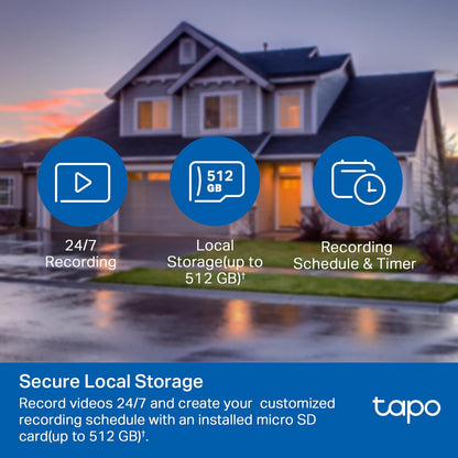 Tapo 1080P Outdoor Wired Pan/Tilt Security Wi-Fi Camera, 360° View, Motion Tracking, Works with Alexa & Google Home, Night Vision, Free AI Detection, Cloud & SD Card Storage(Up to 512GB), Tapo C500…